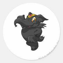 Ombre d'Elephante Autocollant Rond
