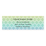 Ombre Quatrefoil Skinny Profile Card business cards