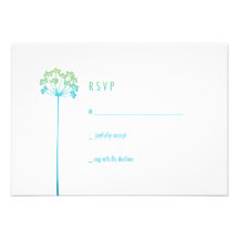 Ombre Wildflowers | RSVP Personalized Invitation
