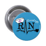 Omcology Nurse  RN Gifts QRS Design Button