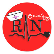 Omcology Nurse  RN Gifts QRS Design Stickers