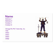 Omega Psi Phi Fraternity Business Card