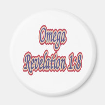 Omega Revelation 1:8 Fridge Magnets