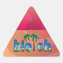 OMG! biotch Triangle Stickers