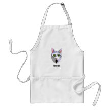 OMG! CAT 'what has he seen?' Apron