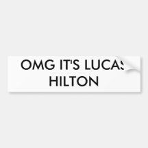 OMG IT'S LUCAS HILTON BUMPER STICKERS