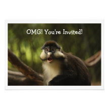 OMG Monkey Invitation