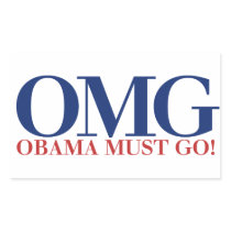 OMG Obama Must GO Stickers