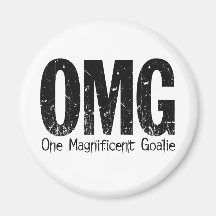 OMG: One Magnificent Goalie Fridge Magnet