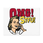 OMG STFU postcards