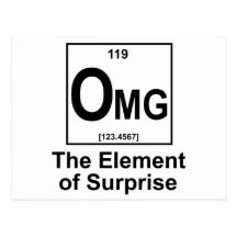 OMG The Element os Surprise Postcards