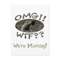 OMG WTF Gopher; Change of Address Post Card