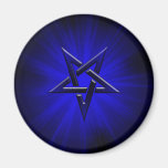 Ominous Blue Inverted Pentagram Magnets