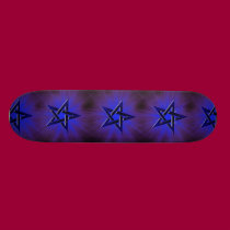 Ominous Blue Pentagram Skateboard skateboards