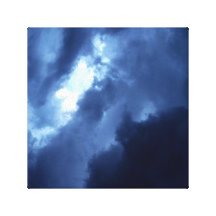 Ominous Storm Blue Skies Gallery Wrap Canvas