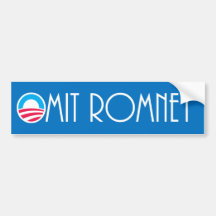 "Omit Romney"  Pro-Obama Bumper Sticker