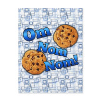 #OmNomNom, Cookie Lover Blue and White Post Cards