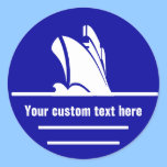 On Course Custom Stickers Blue stickers