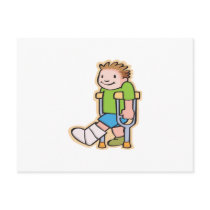 On Crutches Post Card