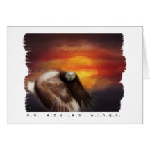 On Eagles' Wings Greeting Card