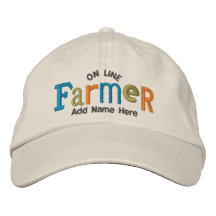 On Line Farmer Personalize Embroidery Hat Embroidered Baseball Cap
