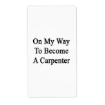 On My Way To Become A Carpenter Custom Shipping Labels