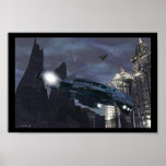 ON PATROL Space Ship Fantasy Poster - Digital Art 
