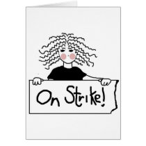 on_strike greeting card
