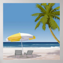On the Beach Poster