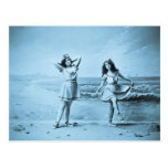 On The Beach vintage 1902 Post Card