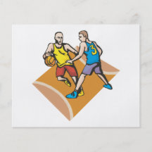 on the court blocking basketball design flyer design