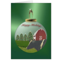 On the Farm Ornament Card
