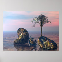 On the infinite 3D fractal plane Poster