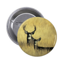 On the Lookout Mule Deer Buttons