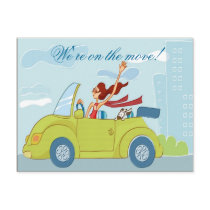 On the Move Moving Announcement Postcard