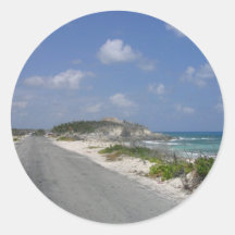 On the Road - Cozumel, Mexico Round Sticker