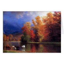 On the Saco - Albert  Bierstadt Cards