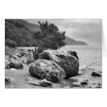 On the shores of Loch Ness B&W Card