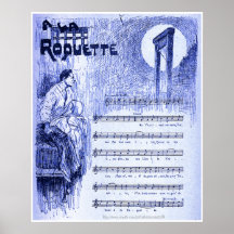 "On the street- music by Aristide Bruant, Paris 18 Print