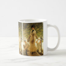 On The Thames by James Tissot, Vintage Realism Coffee Mugs