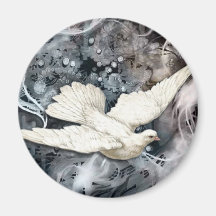 ON THE WINGS OF A DOVE REFRIGERATOR MAGNETS