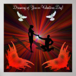 On the Wings of a Dove Valentine Print