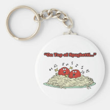 on top of spaghetti singing meatballs keychain
