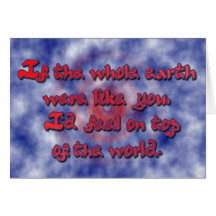 On Top of the World Card