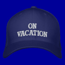 On Vacation Embroidered Cap embroidered hats