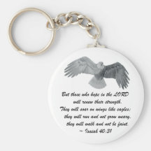 On wings like Eagles - Is 40:31 Key Chain