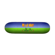 On Ya Bike! Cycling Go Green Zero Emissions Skate Deck