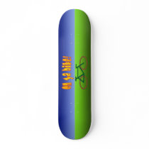 On Ya Bike! Cycling Go Green Zero Emissions Skateboard Deck