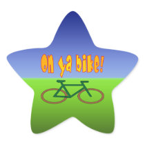 On Ya Bike! Cycling Go Green Zero Emissions Stickers