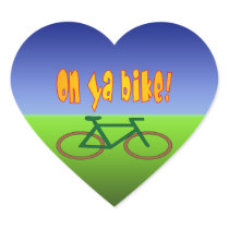 On Ya Bike! Cycling Go Green Zero Emissions Sticker